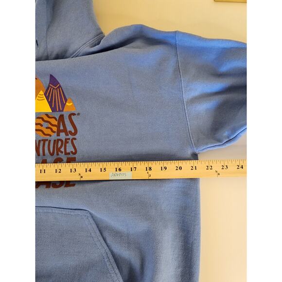 SAMOAS ADVENTURES PLEASE Blue Pullover Pockets Hoodie Sweatshirt SZ S - Picture 5 of 6